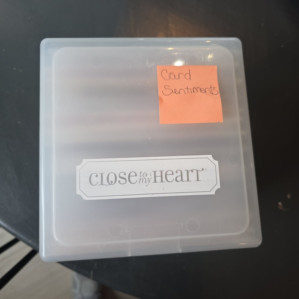 Close To My Heart 15 Piece Clear Acrylic Stamp Lot Storage Case Greeting Cards